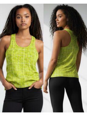 Title Nine Size S Lime Green Racerback Tank Top Lightweight & Breathable Activew